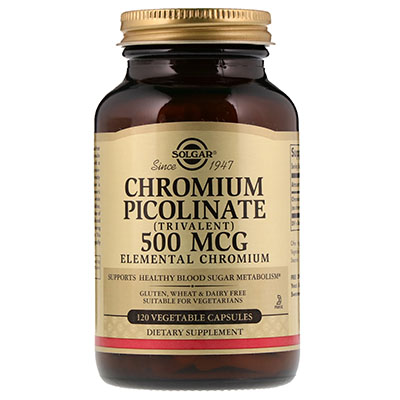Solgar Chromium Picolinate 500 мкг 120 вегетарианских капсул
